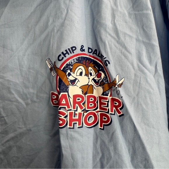 Disneyland Chip And Dale Vintage Barbershop Button Up Shirt Size XXL - Picture 5 of 8